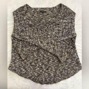 Eileen Fisher Sweater Brown and Cream Chunky Size Large Petite